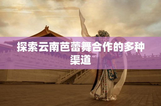 探索云南芭蕾舞合作的多种渠道