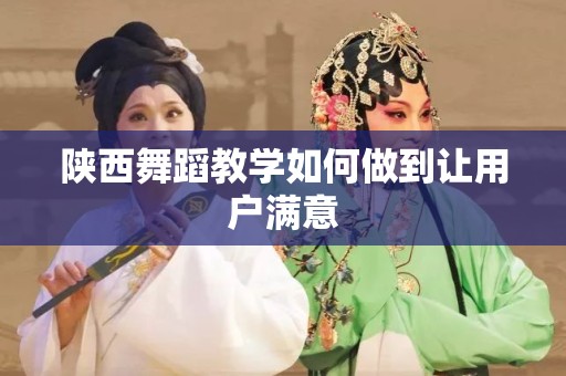 陕西舞蹈教学如何做到让用户满意