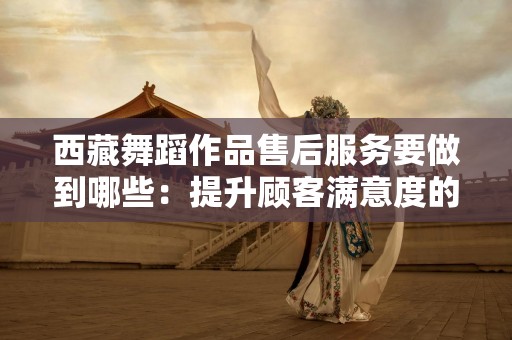 西藏舞蹈作品售后服务要做到哪些：提升顾客满意度的关键