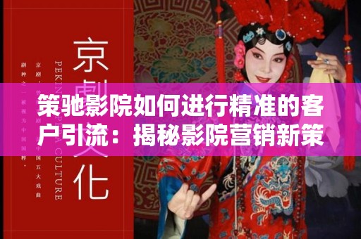 策驰影院如何进行精准的客户引流：揭秘影院营销新策略