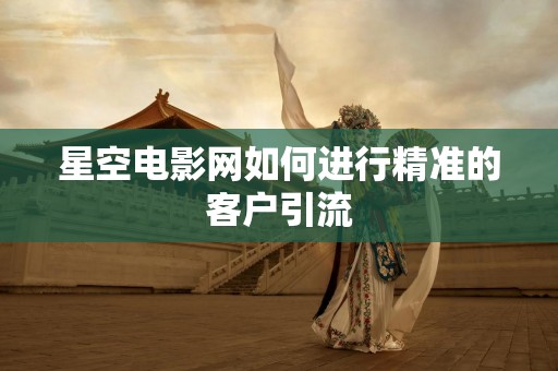 星空电影网如何进行精准的客户引流