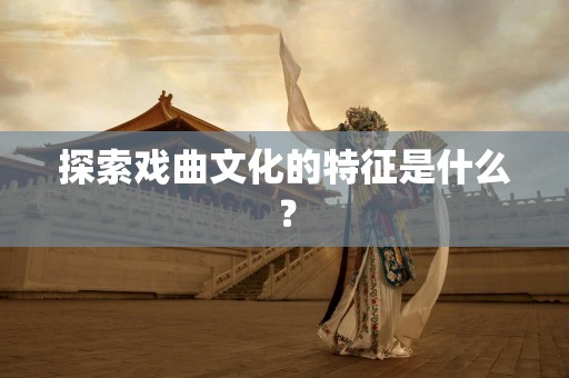 探索戏曲文化的特征是什么？
